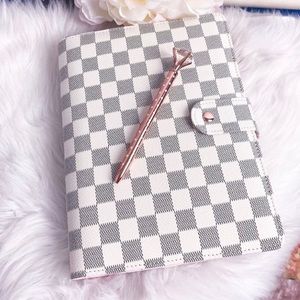 White Checkered A5 Planner